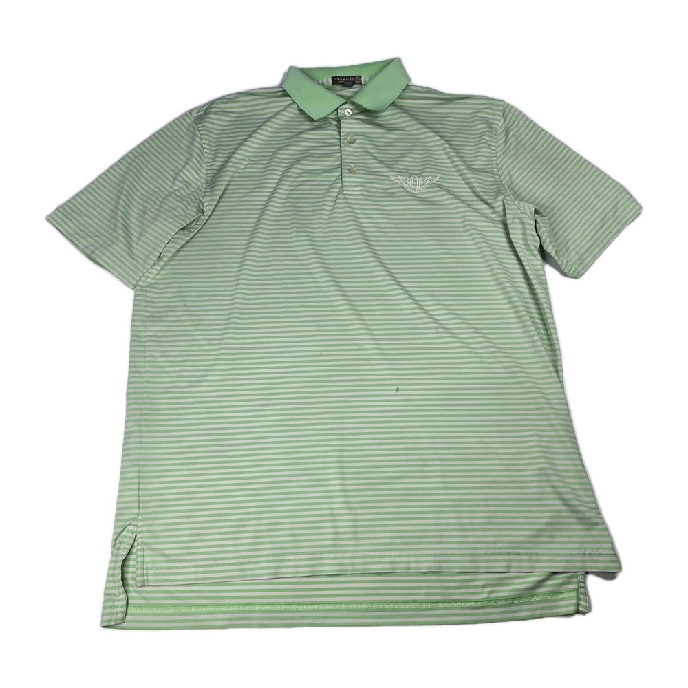 Peter Millar Summer Comfort Men's L Polo Shirt Green Oregon Ducks‎ University
